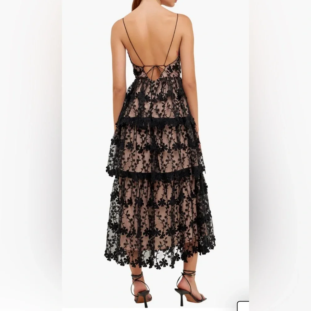 Endless Rose Crocheted Layered Midi Dress - Picture 6 of 9